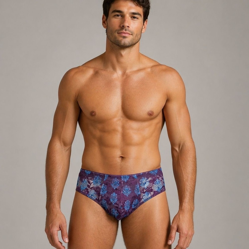 Cosabella Never Say Never Men's Micro Brief Himalayan Flor‎ Luxury size S